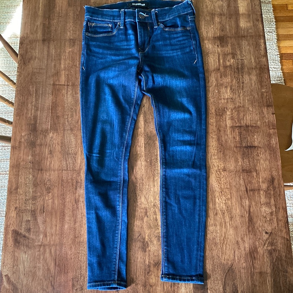 Express Dark Wash Skinny Jeans | size 2 short